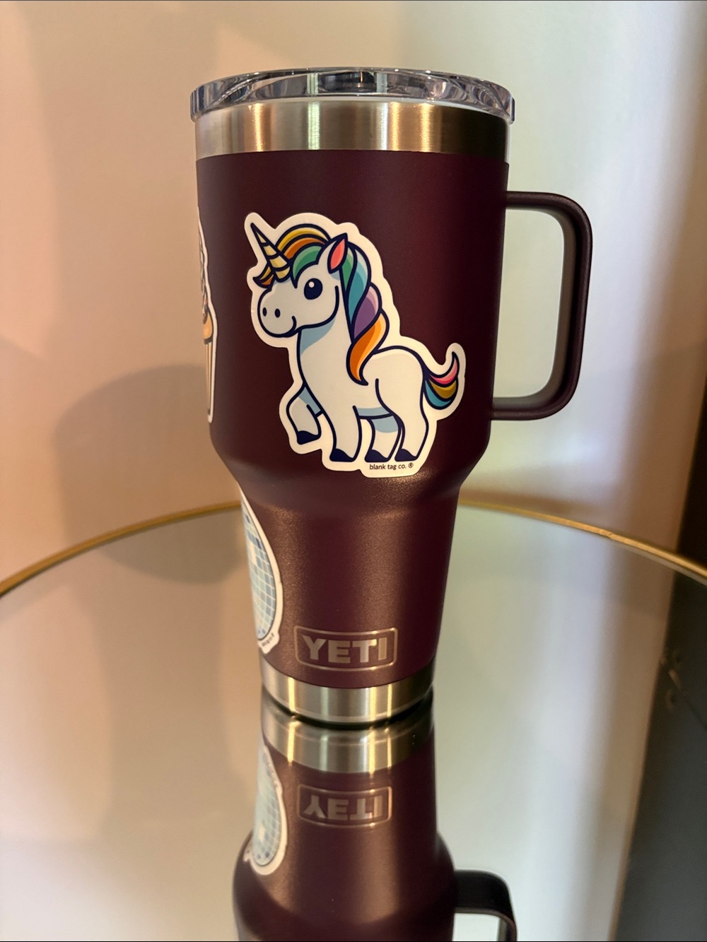 MARKDOWN Yeti Nordic Purple 30oz Rambler with Stickers